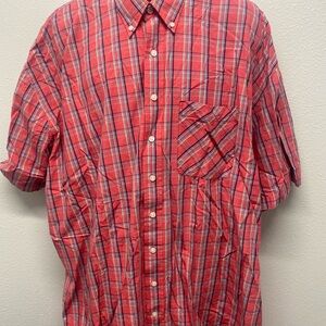 Cutter & Buck Red Plaid Casual Button Down Shirt 3XT